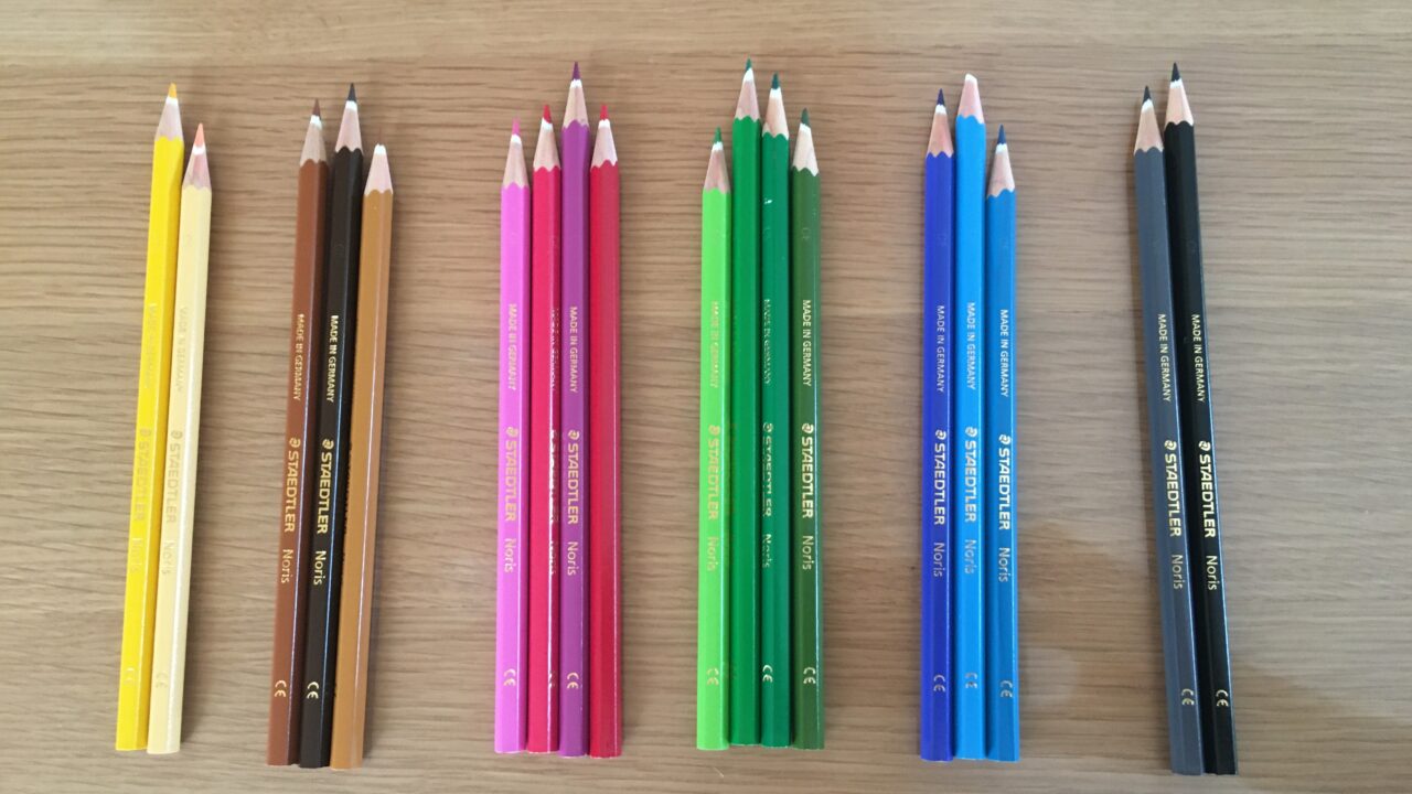 eighteen pencils